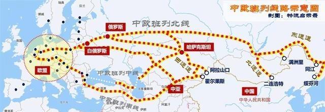 中欧班列是中国用路权对抗美国的海权的阳谋，俄乌战争爆发，北线就不行了，现在主要靠