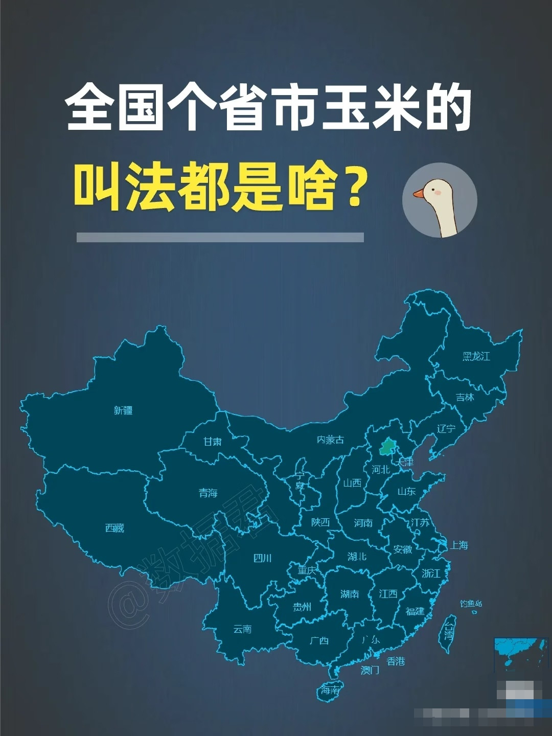 刷到一个视频，博主问“玉米在你们那儿叫啥”，评论区直接炸出一张方言地图——东北：苞米山东：棒子四川：