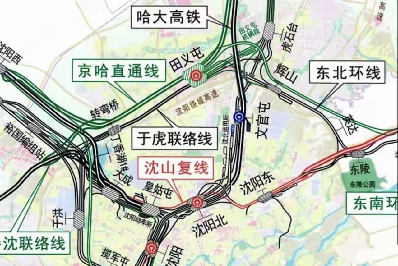 沈阳北站向北搬迁很有必要！我们清晰的看到沈阳北站在50年在沈阳二环内的核心区域，