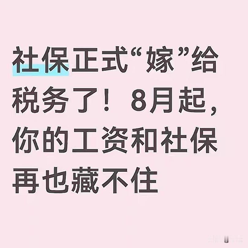 从2026年8月起可不一样了，社保征收的权责全交到税务部门，人社就只管参保登记和