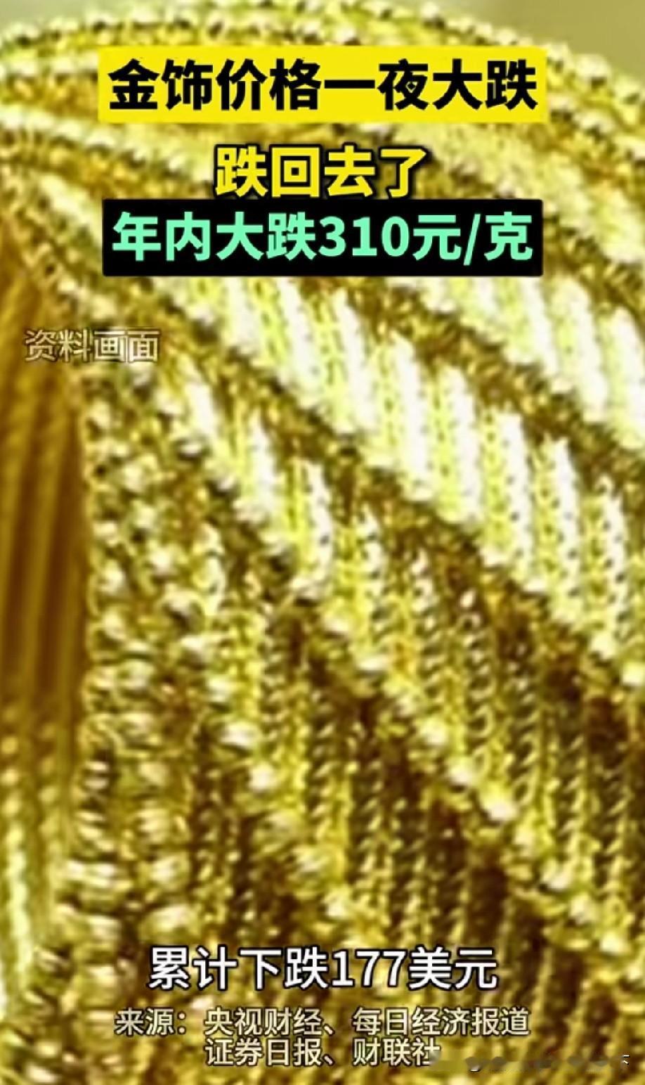 看到金价下跌，心下一紧！不过想到自己又没买黄金，瞬间心态放平，暗自庆幸自己太