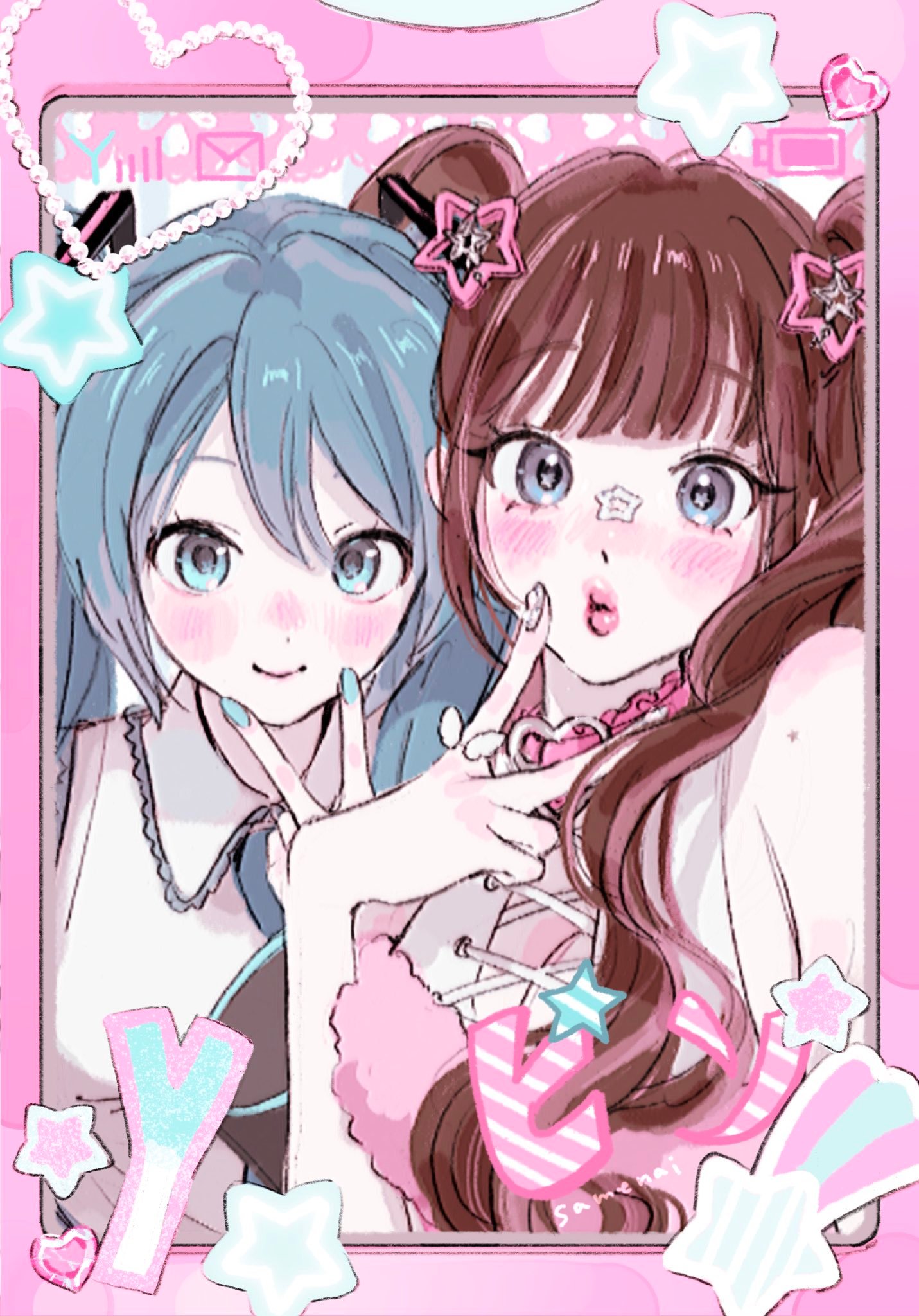 日本插画师さめない画了YENA&初音未来💖՞⸝⸝..⸝⸝՞˳ഒ