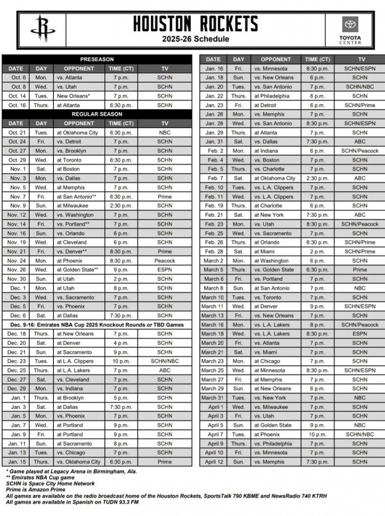 今日NBA官方公布了新赛季完整赛程。火箭新赛季前34场比赛中有22场为客场，但赛