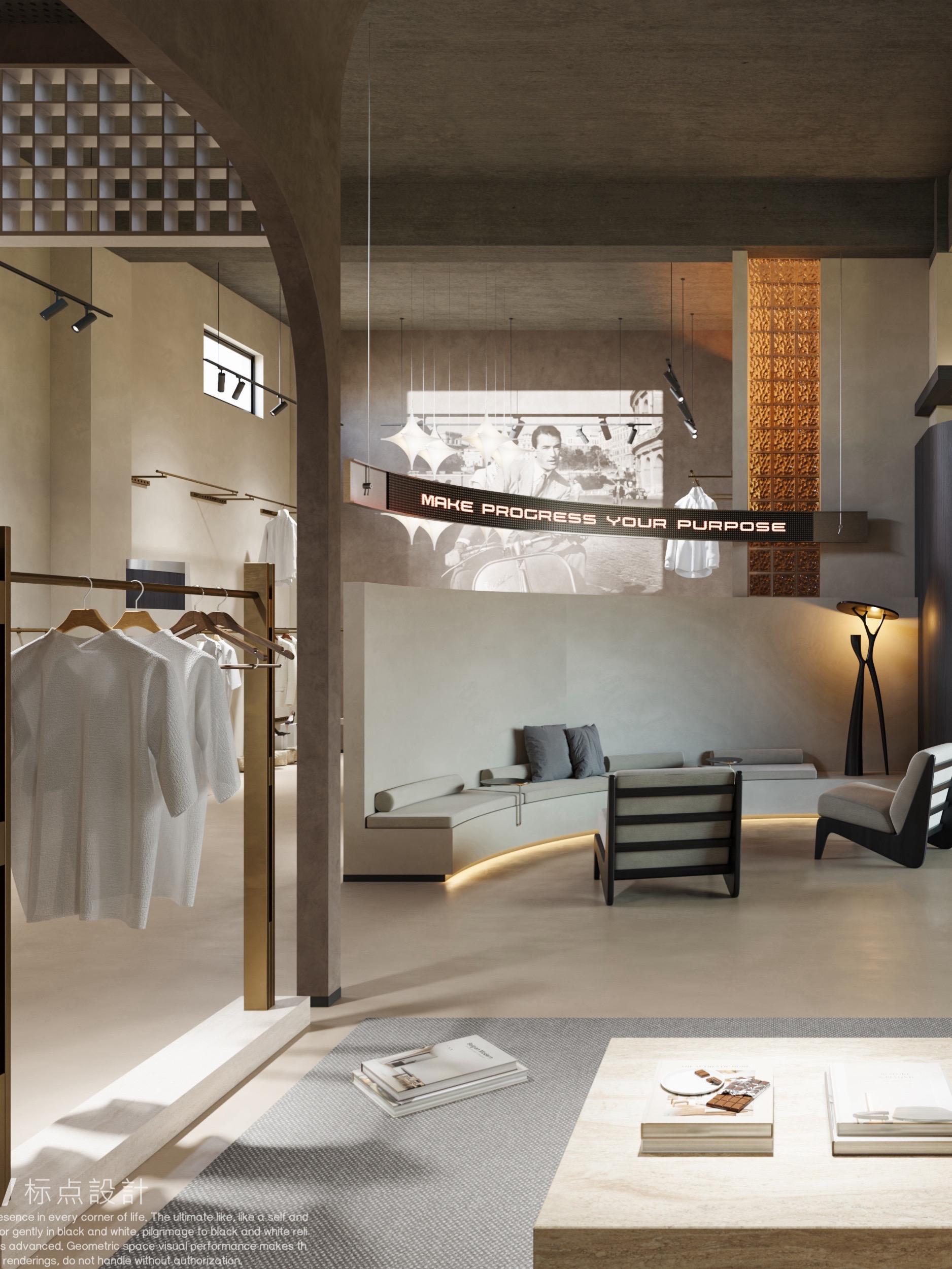 装修灵感｜工业风咖啡店的材质混搭美学。水泥基底+毛石吧台+金属穿孔板...