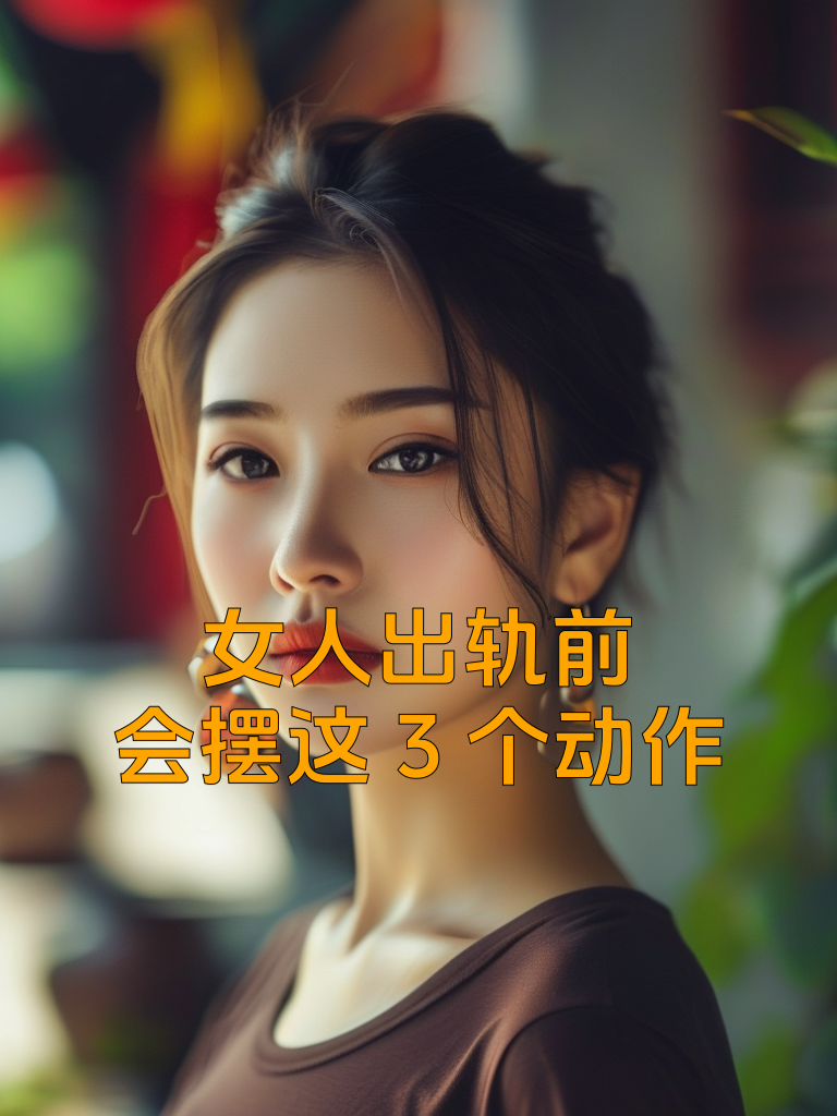 女人出轨前，会摆这3个动作