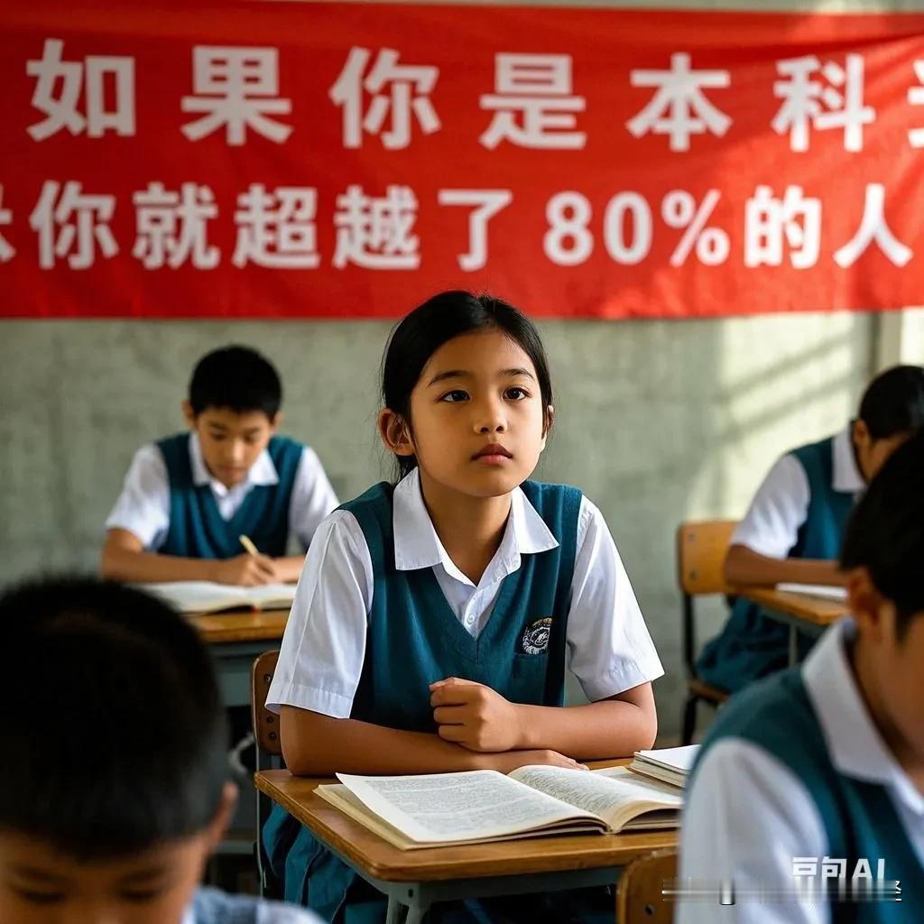 别再学历焦虑！考上本科，你已跑赢八成同龄人在珠三角某人才市场，电子屏上滚动