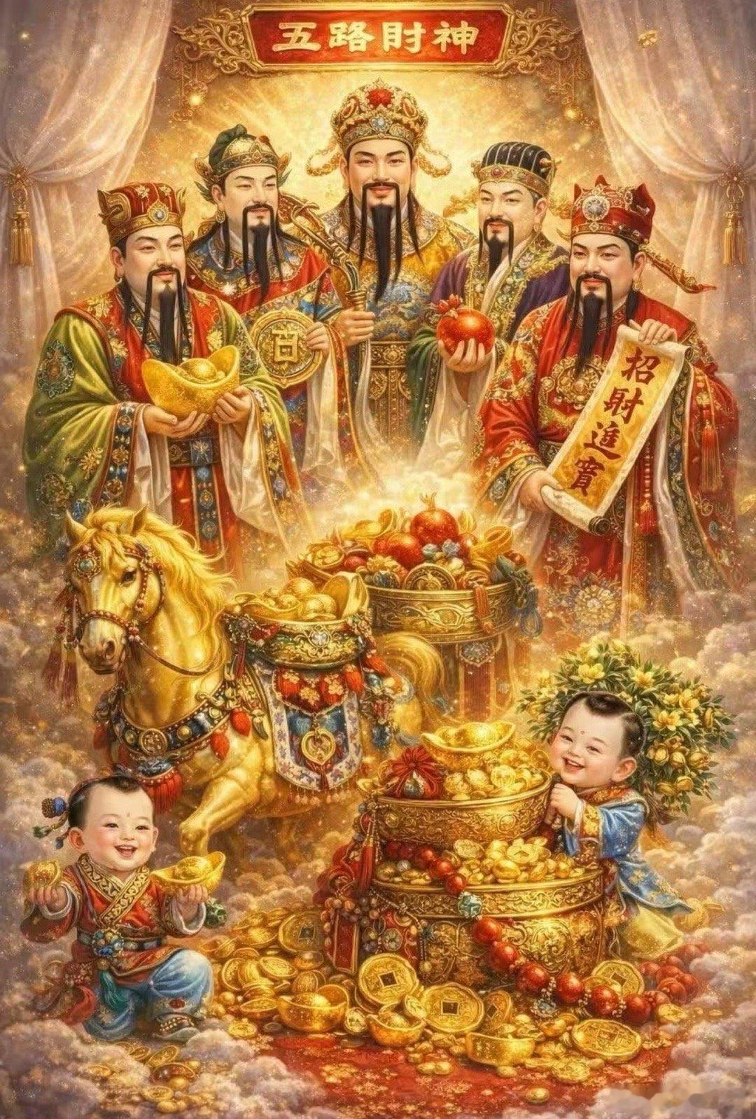 大年初五，接财神咯！没啥好说的，今天丸子就一个心愿：祝各位兄弟在新的一年里，财运