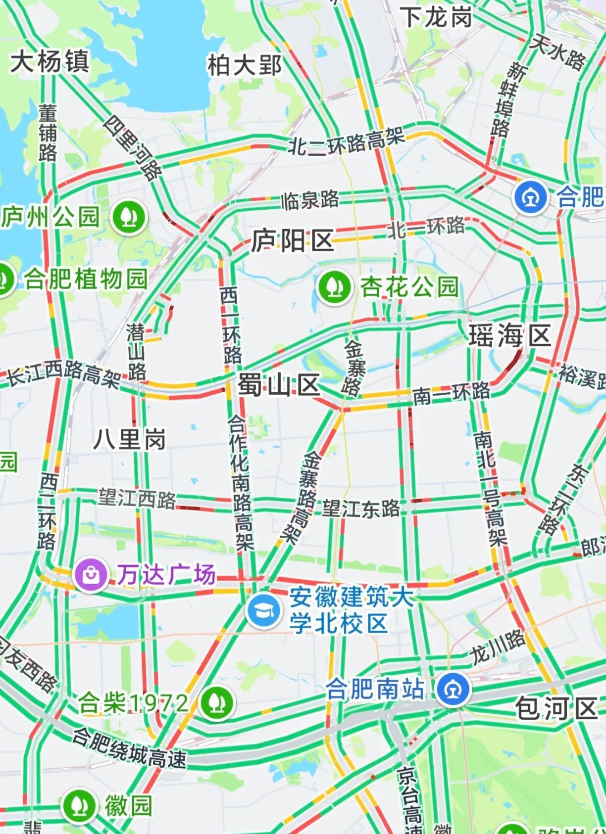 十回看合肥一环路就有十回在堵，特别是南一环，一天不堵。这令人沮丧的现状并非偶