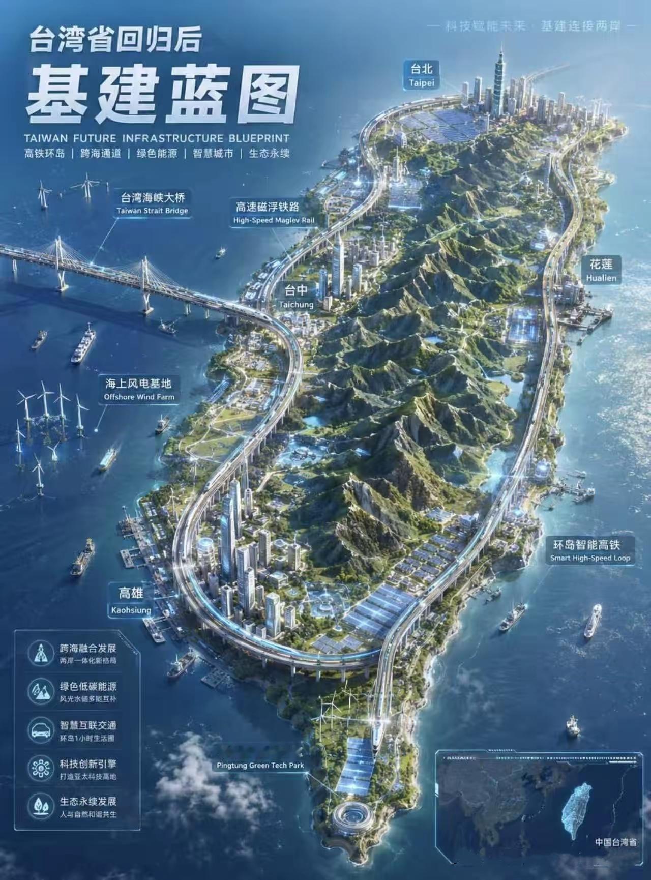 可以坐车直达的台湾什么样能坐车直达以后，当然更美好。谁都知道这是一定的，没有谁不