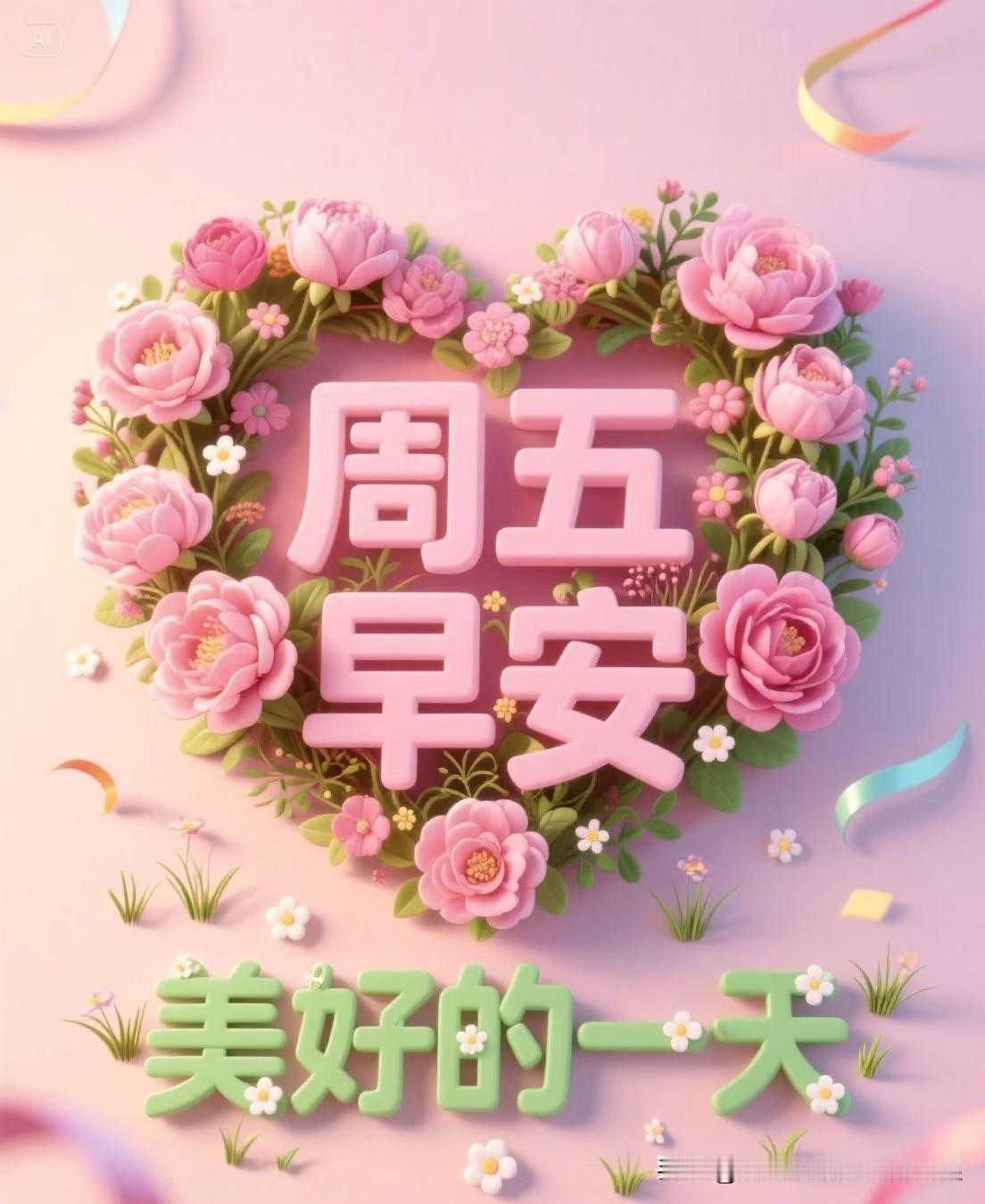 周五早安～清晨的微风捎来周末的讯号，吹散一周的疲惫与忙碌。愿你带着轻松的心情，奔