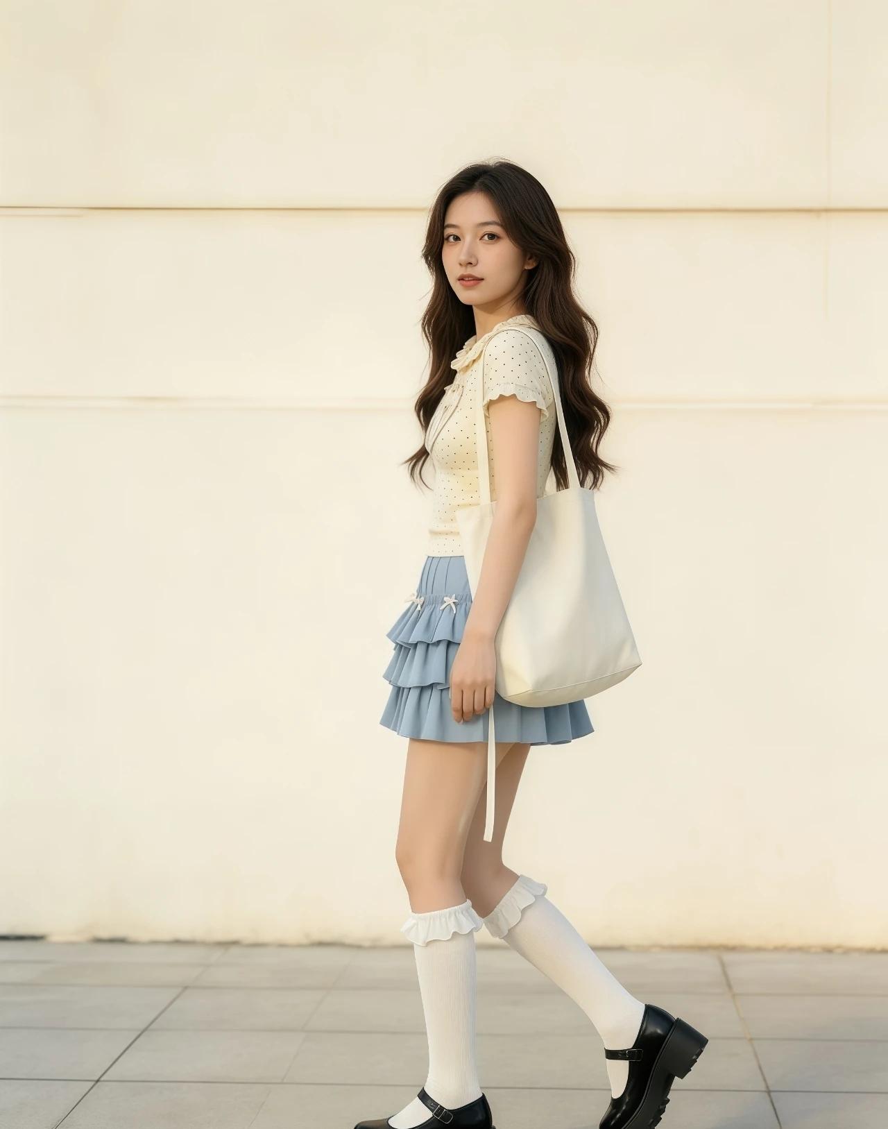 少女心满满，甜美校园风穿搭，元气满满的一天！💕每日一图随手拍街拍城市。不一样