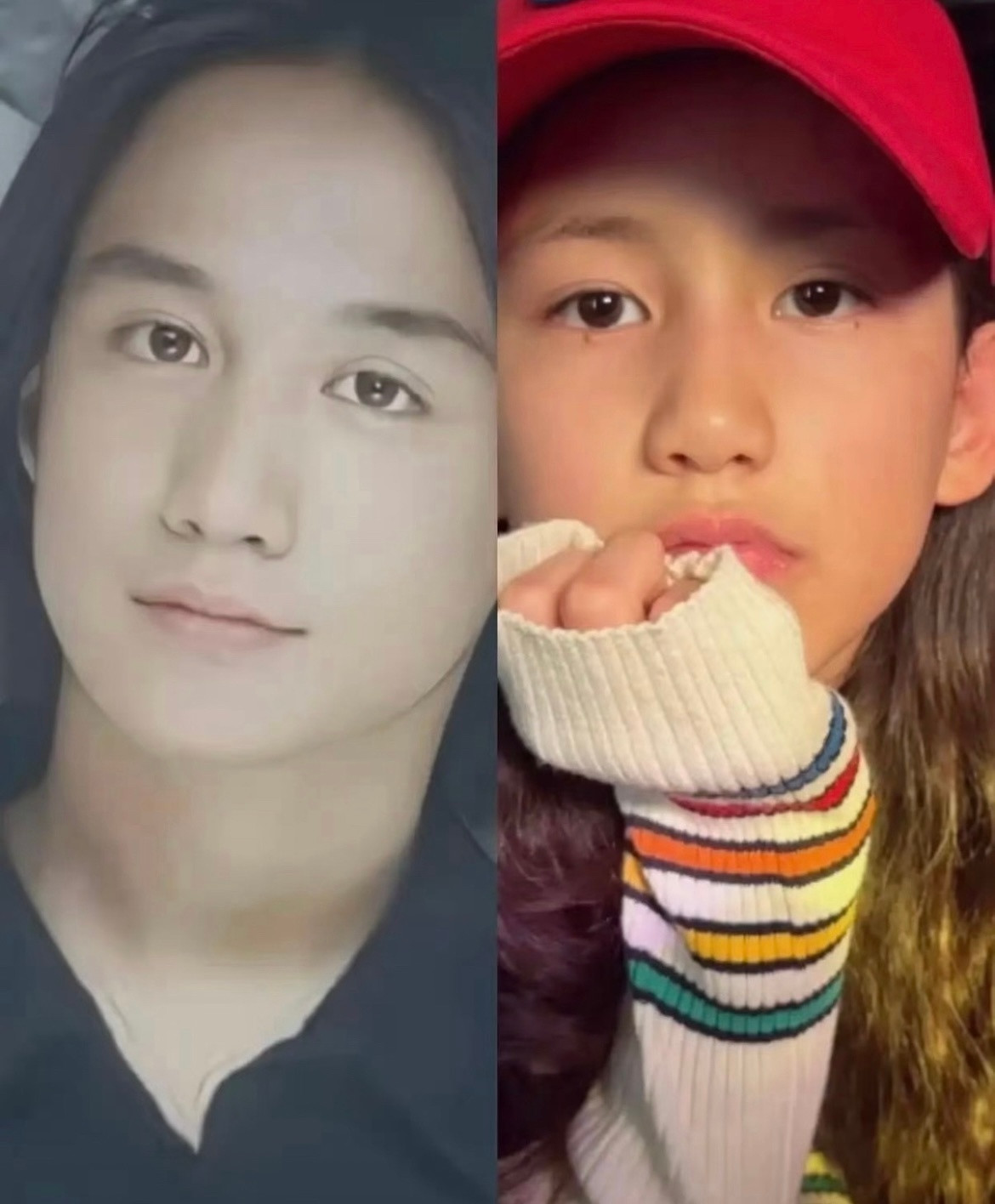 黄磊二女儿和黄磊一模一样基因的力量真的太强大了，黄磊二女儿的长相和黄磊简直复刻版