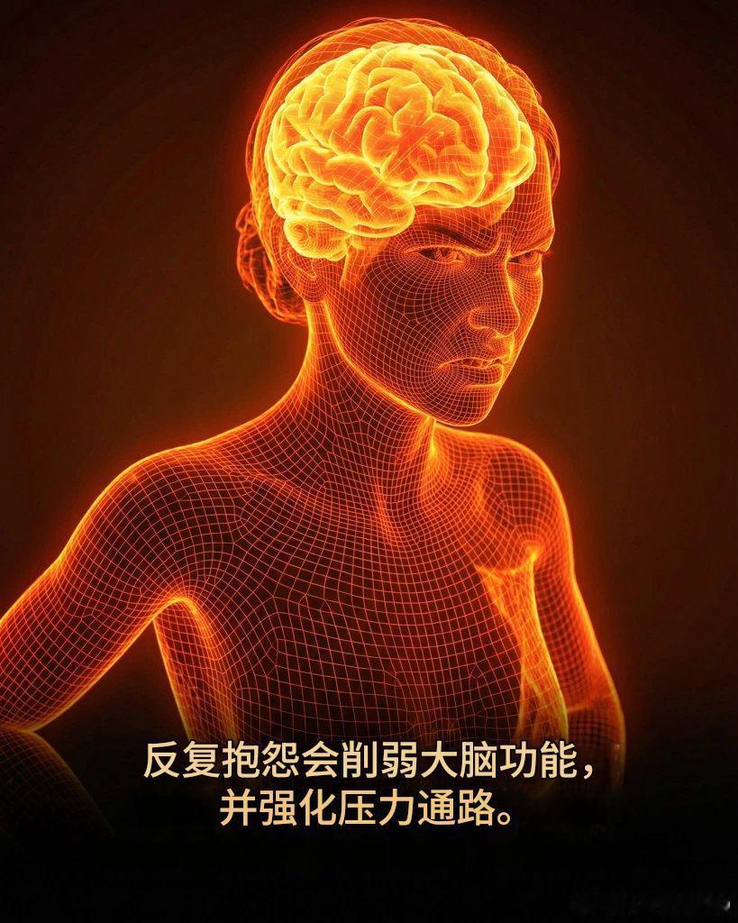 🚨研究表明，反复抱怨会从生理上改变你的大脑，使你优先考虑压力和消极情绪。我们