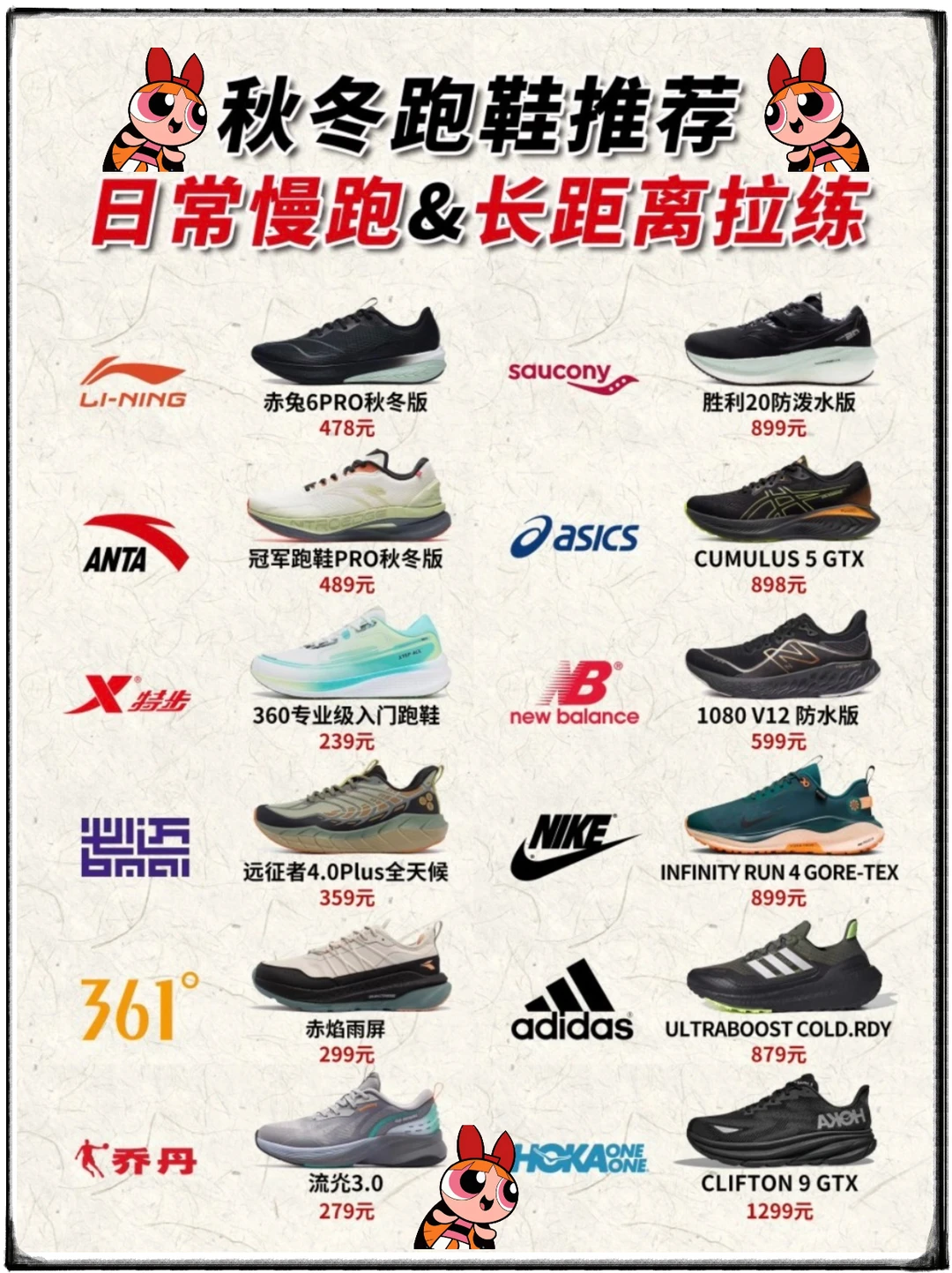 秋冬跑鞋分享：日常慢跑&长跑拉练👟