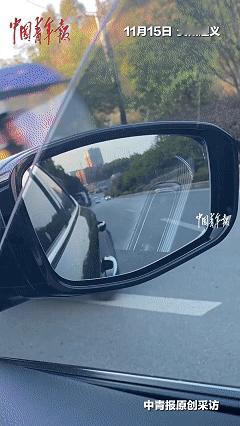 这缘分科学也解释不清了！近日贵州遵义，男子开车时发现有个狗狗一直跟在车后面，车主