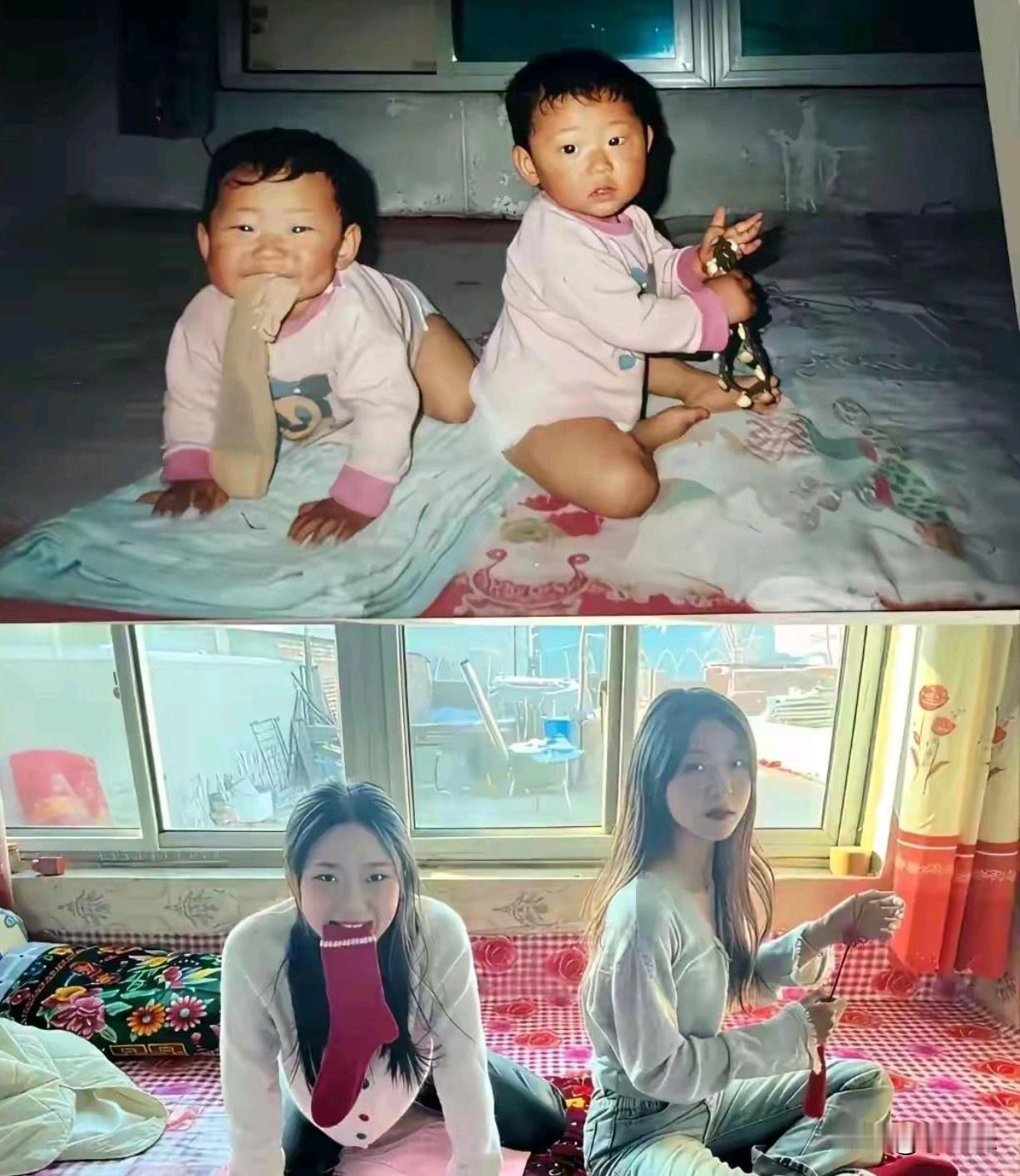 怪不得都说女大十八变呢，这姐妹俩完全就是换了一个人