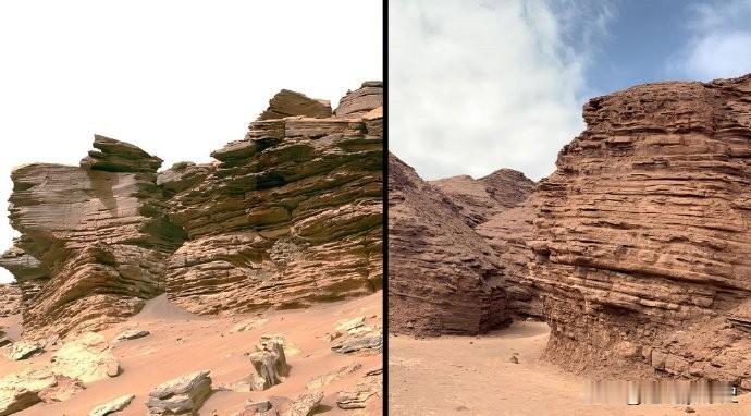 猜猜看，左右两图，哪边是火星，哪边是地球？火星