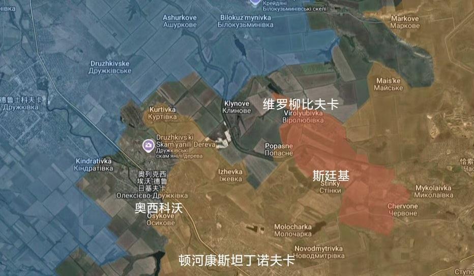 俄军南部集群将顿河康斯坦丁诺夫卡东北方的乌军突出部拉平了，而且还占领了维罗柳比夫