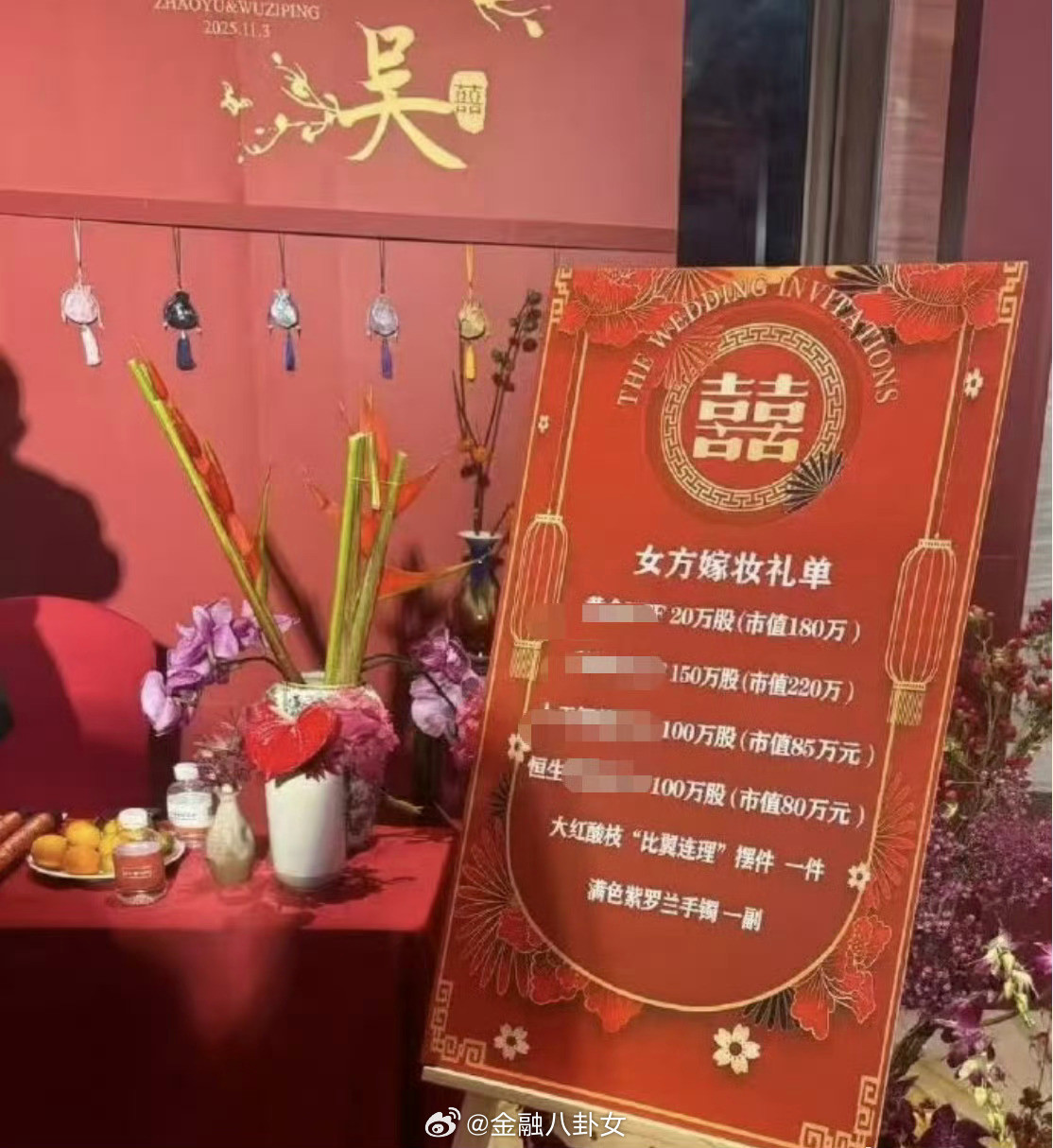 以前结婚送房送车，现在送A股股票[doge]​​​