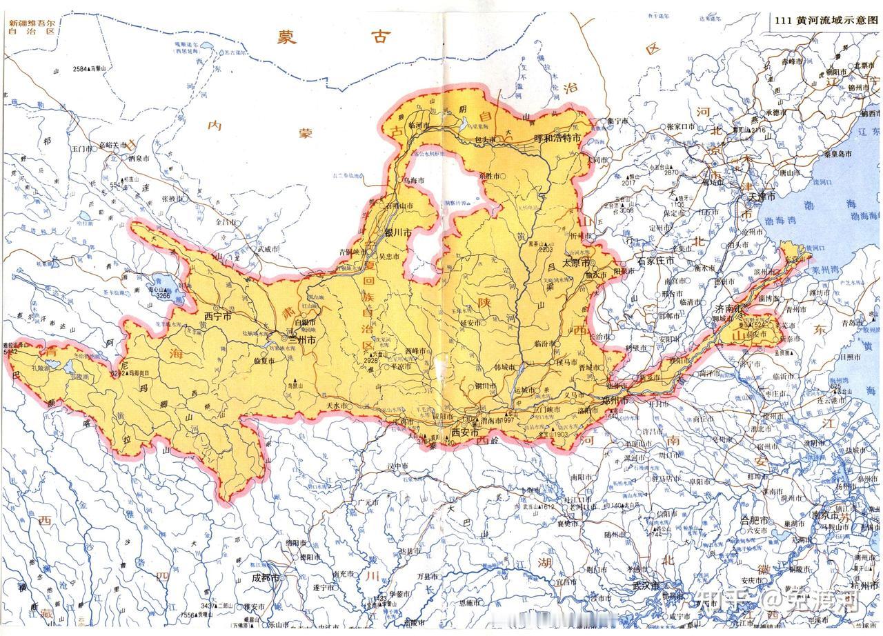 虽然黄河流域面积约79.5万平方公里，仅次于长江，排在第二位。但是下游流域面积特