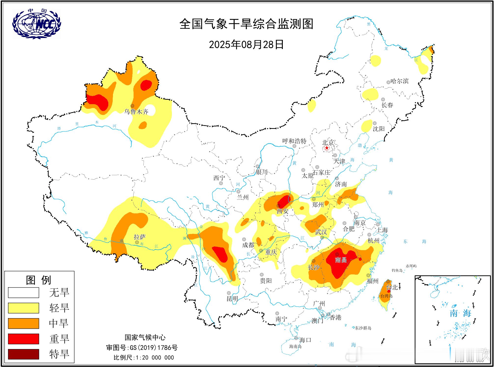 【气象干旱】近期江西一带的气象干旱不断发展，部分地区出现重度干旱。从过去30天降