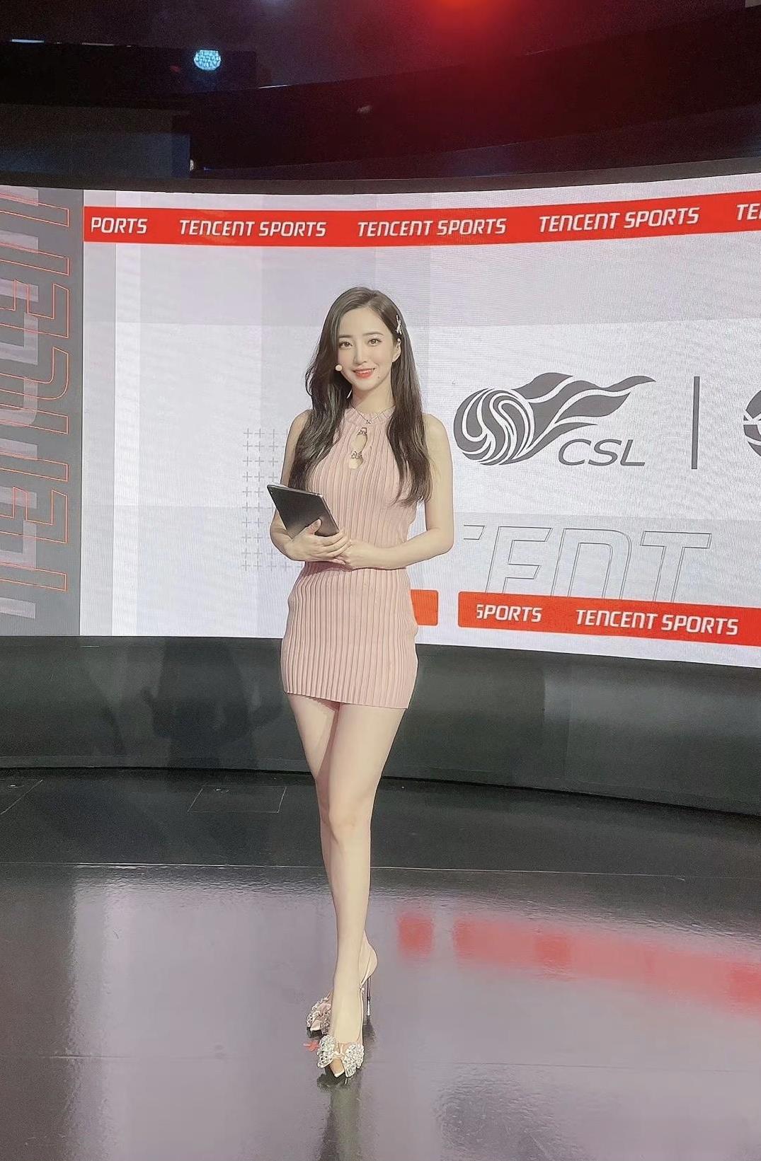 郭珺，170cm，真漂亮，很有气质的一位体育主播。