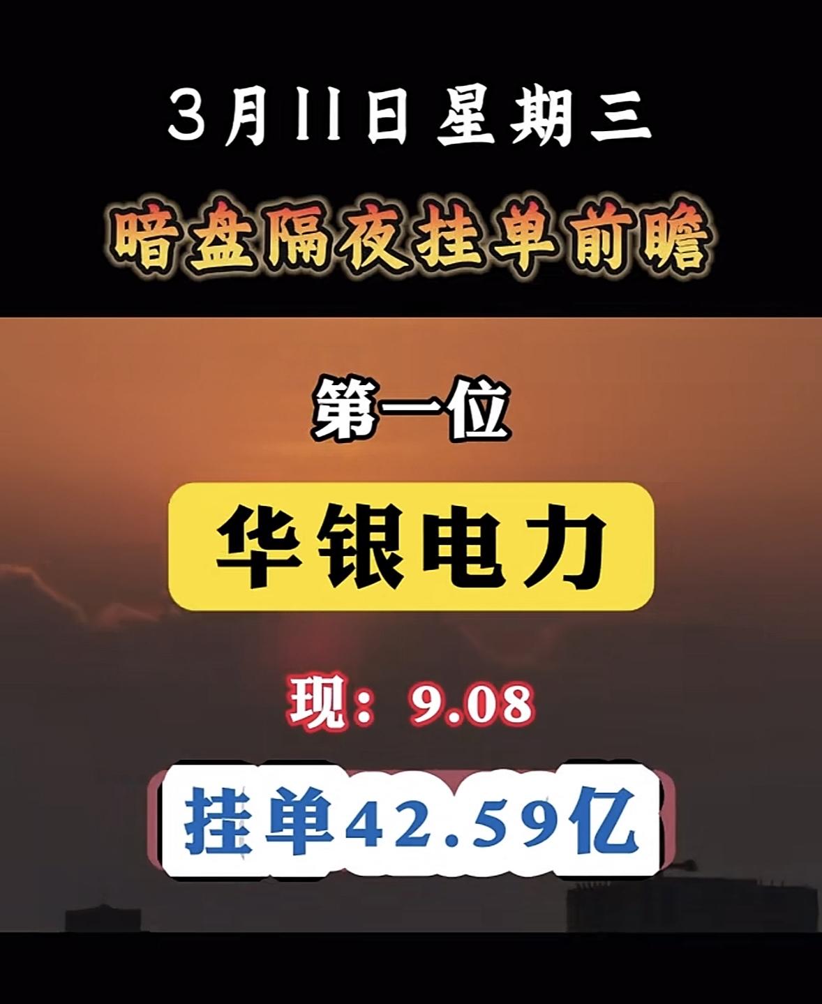 3月11日暗盘隔夜挂单个股梳理顺钠股份