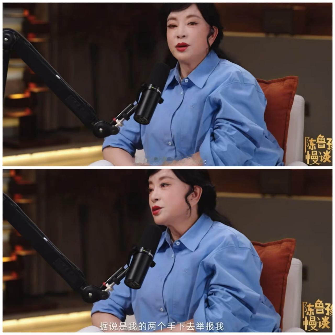 刘晓庆跟鲁豫谈及举报她税务问题的人，惹得鲁豫不敢相信。刘晓庆告诉鲁豫