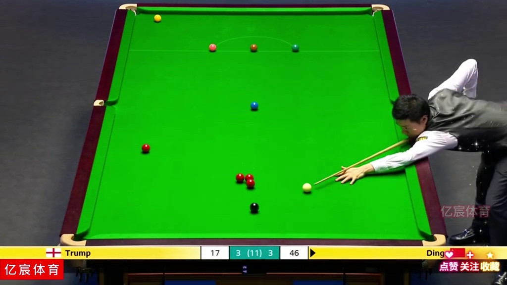 丁俊晖再次大战特鲁姆普,单杆能拉到极致,英锦赛