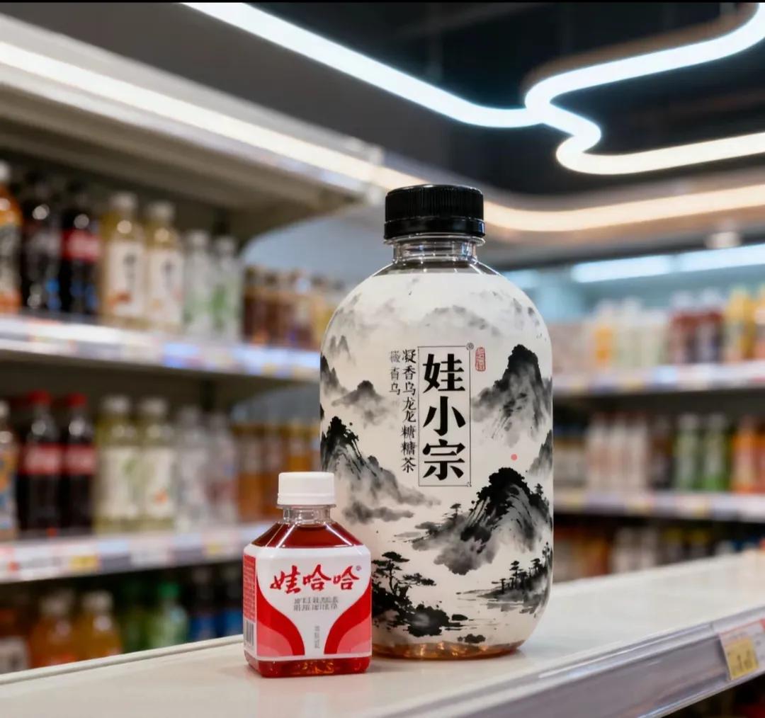 宗馥莉携“娃小宗”破局：圆瓶水墨茶能否俘获Z世代？货架上的饮料江湖再添新变量