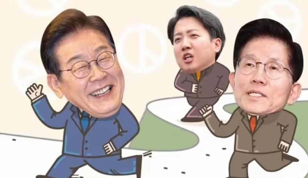 【李在明不会放过这次机会了】韩国大选提前投票已经开始，发布的民意调查结果显示，共
