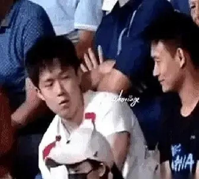 镜头扫到观众席，老外直接看懵：哥们，咱们是同一队吧？樊振东正追分，全场屏息