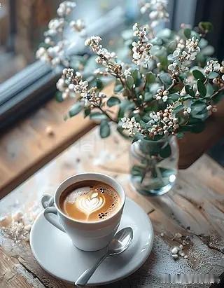 早安新的一天，从一杯热咖啡和一句“早安”开始。愿所有的美好都如约而至，所有的努