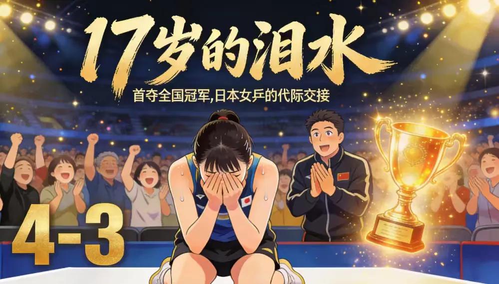 17岁张本美和首夺全日女单冠军，泪洒赛场，制霸青年与成人组决胜局11-6一锤定