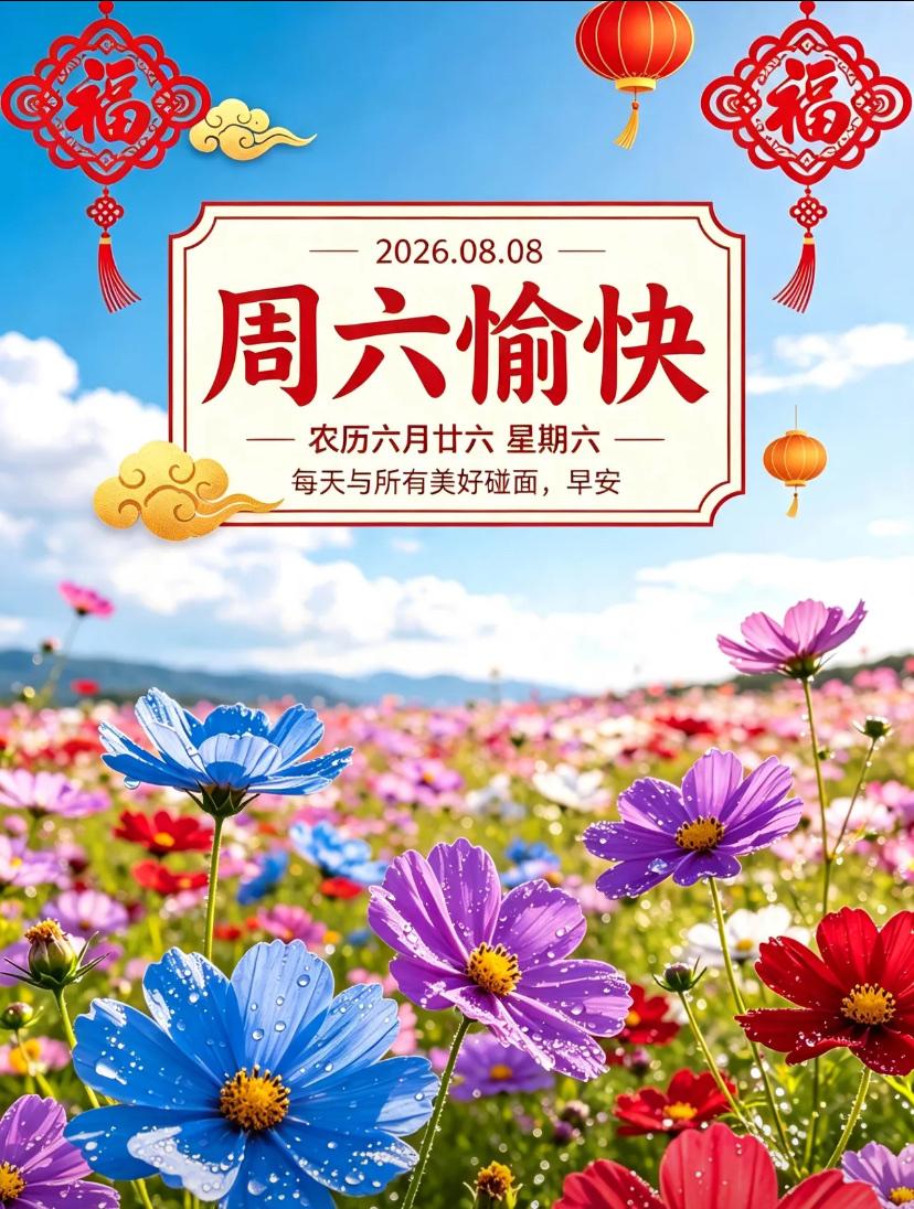 🌺2026./8月8日，周六早安，梧叶凝秋韵，心静纳百福🌺🍁🌅晨光漫
