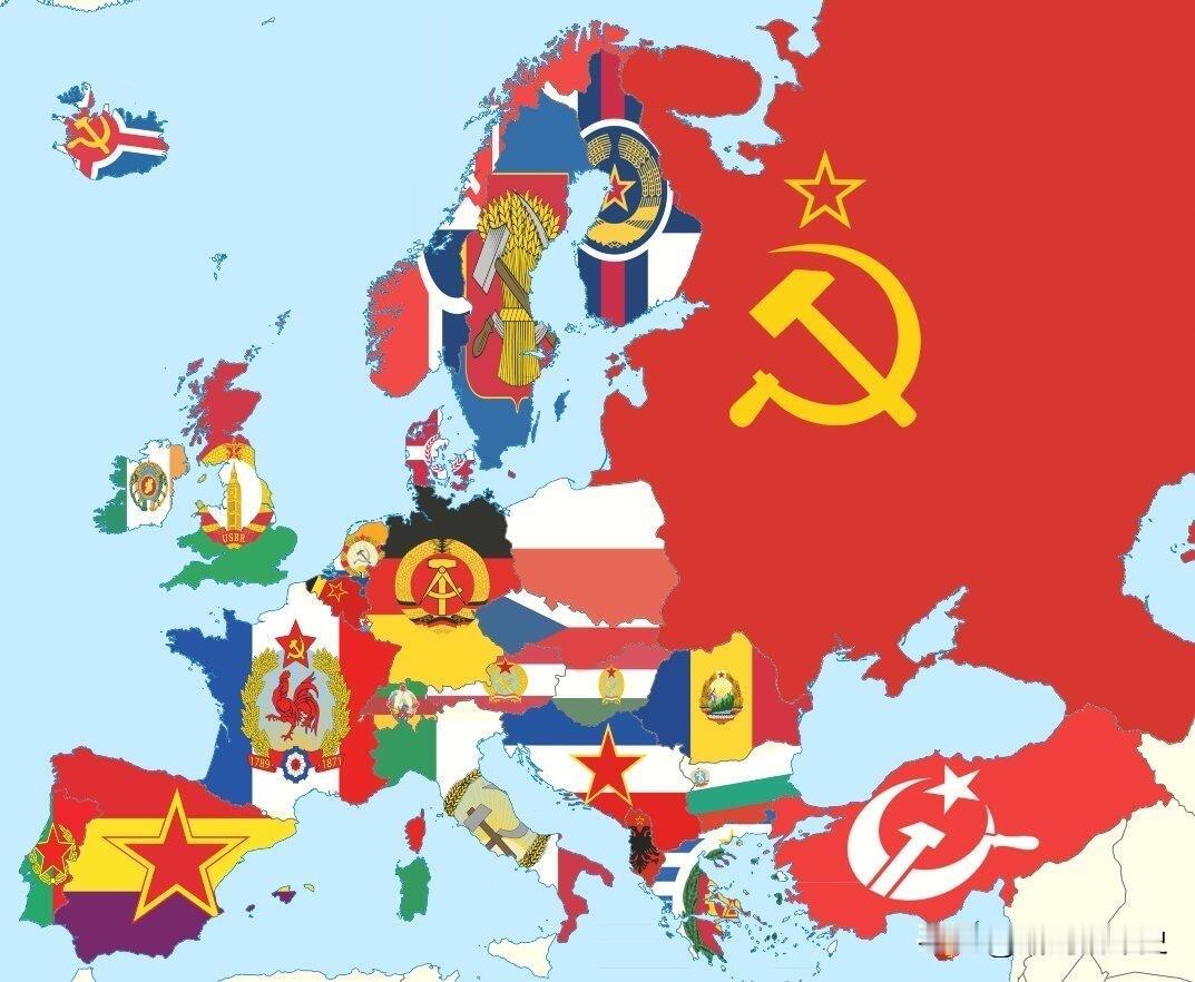 架空地图：苏联的欧洲架空历史地图欧洲