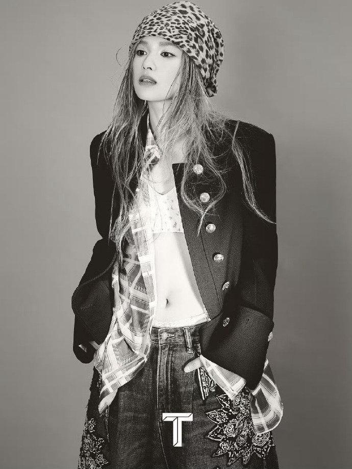 张婧仪这次T封面拍的好不一样，喜欢！！
