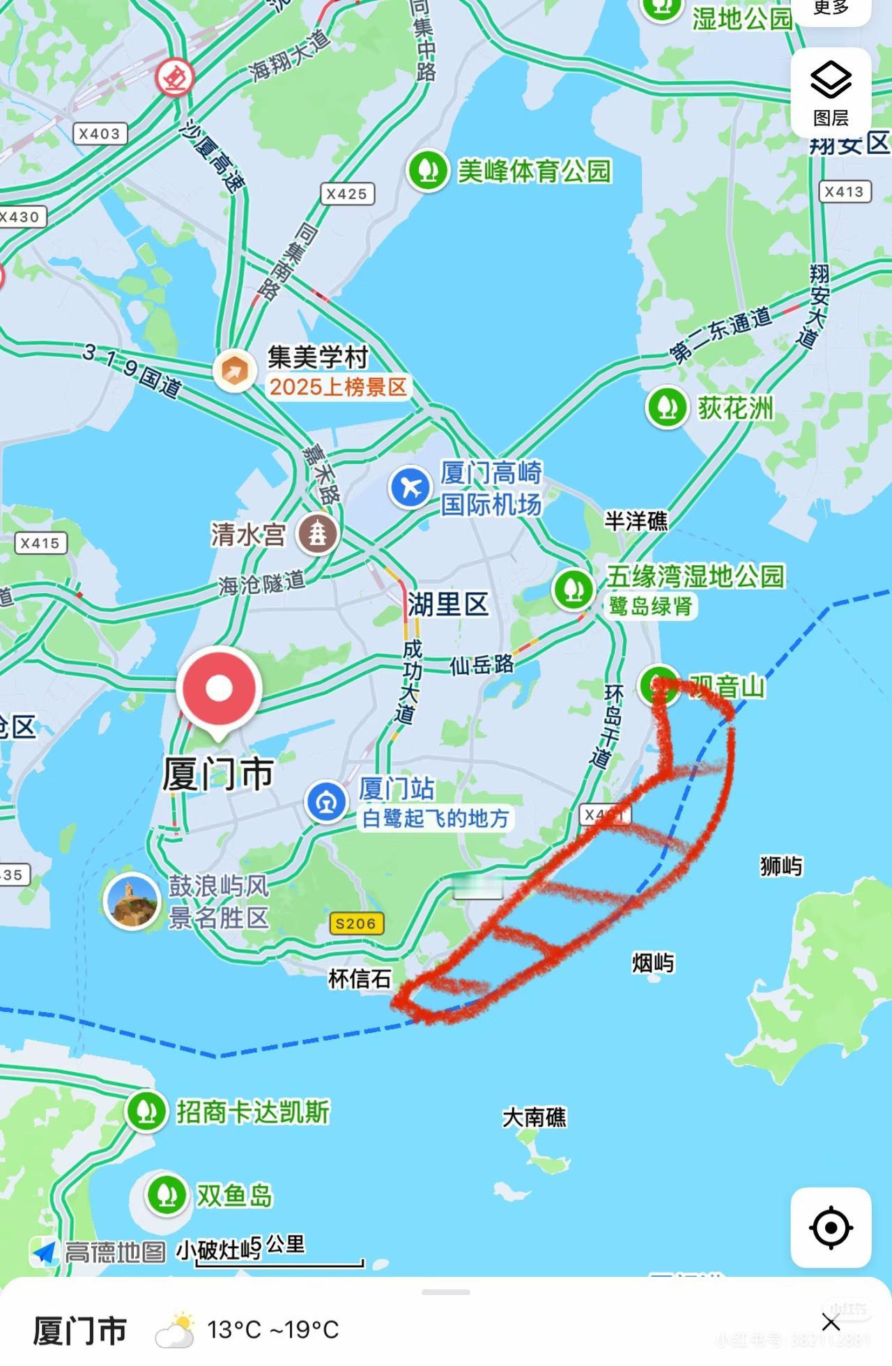 今昔厦门对比，陆地面积变多了还是少了？图左是现在的厦门