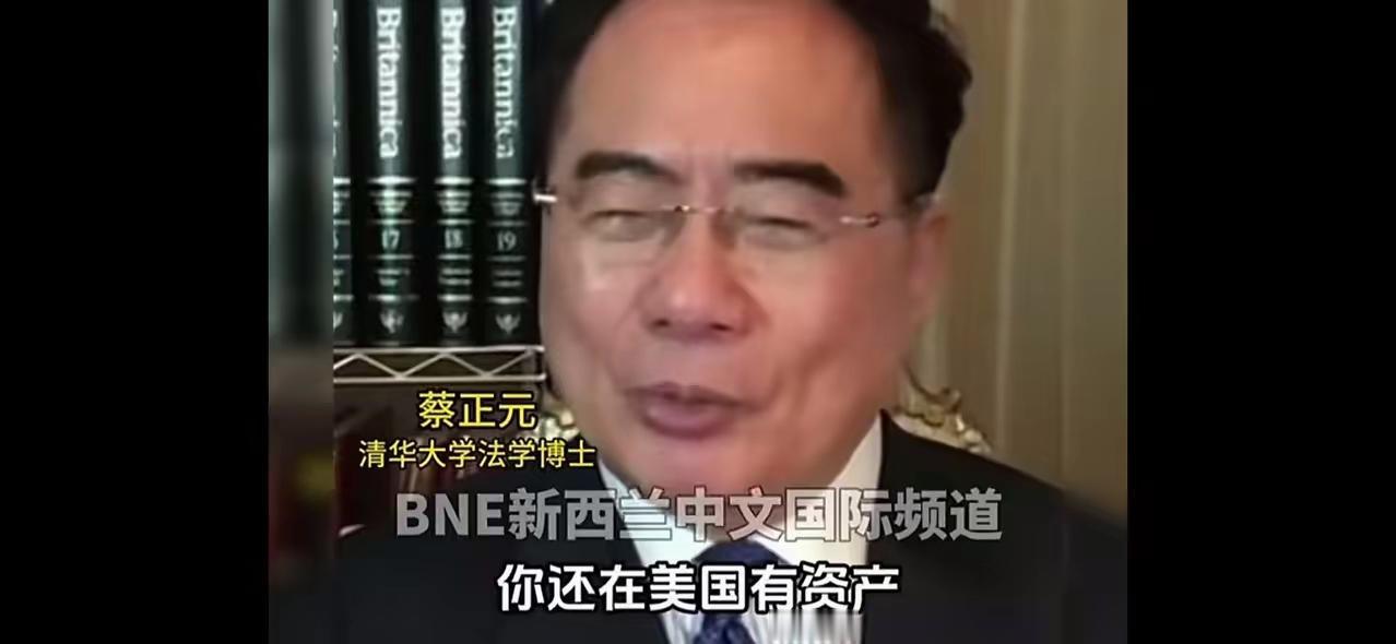 蔡正元评论说得好!中美两国斗成这样子,你还在美国有资产,中国人民能接受吗?我这