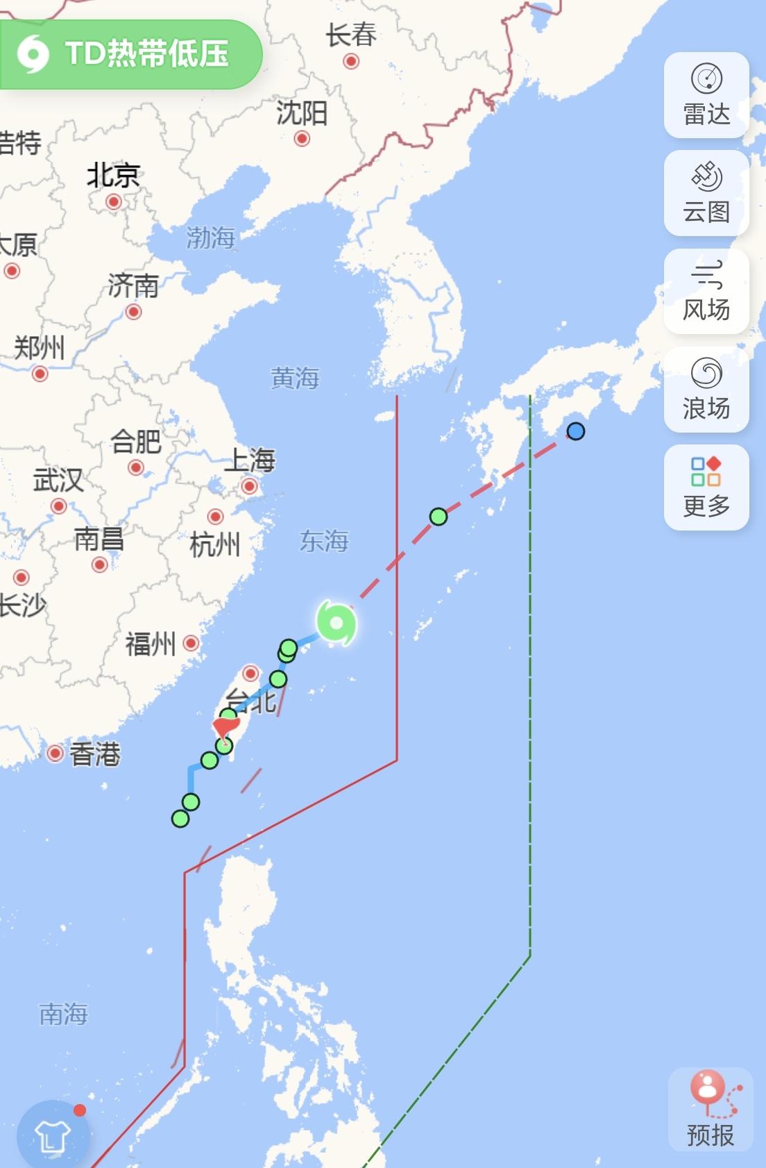 【7号台风“米克拉”生成时间延后，目前依然是热带低压】昨天的预测，今年第7号