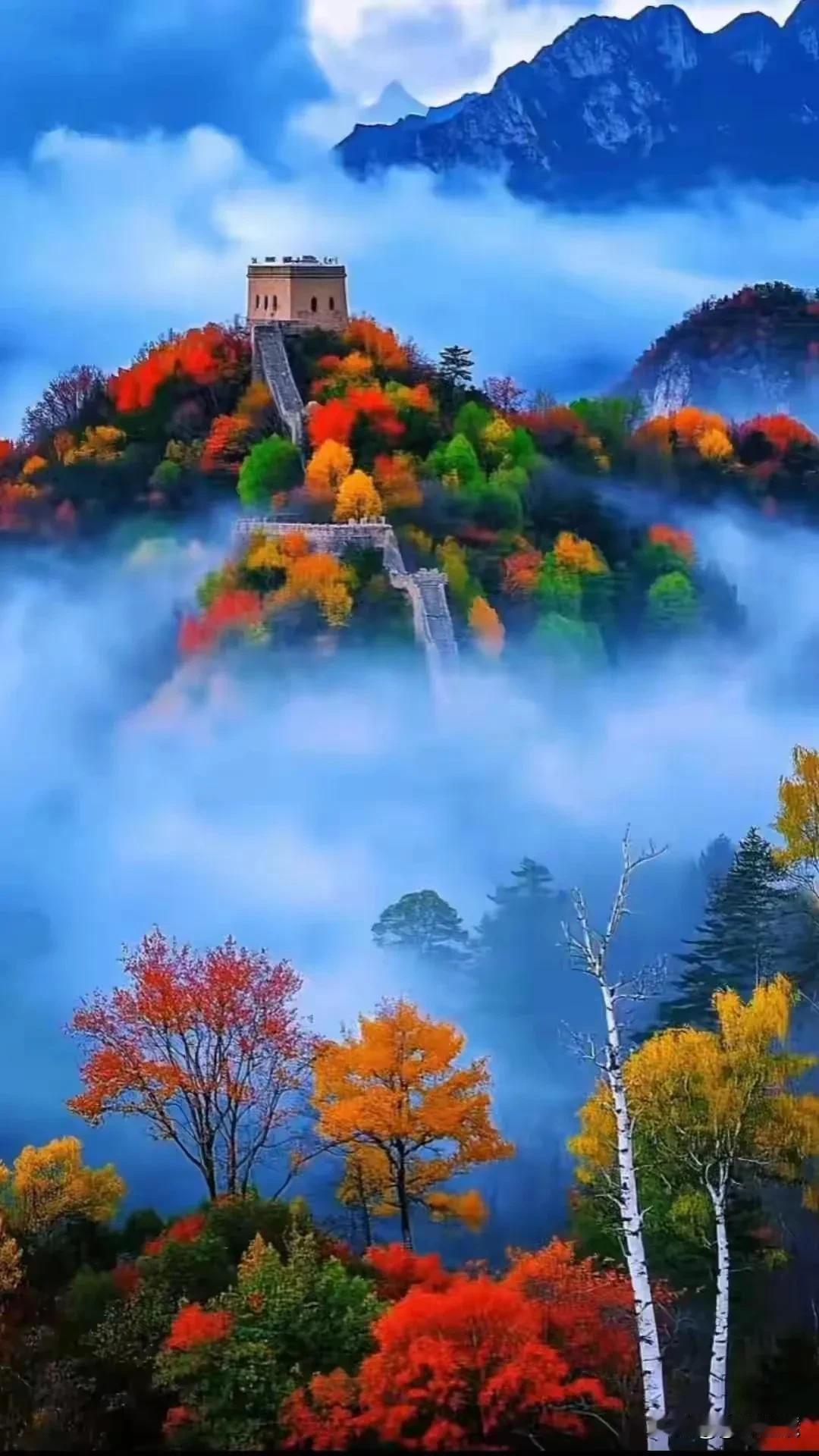 山为砚，水为墨风为笔，云为魂鬼斧神工，美景无限