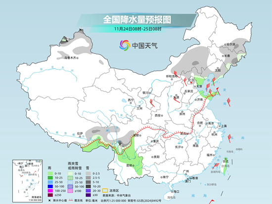 三股冷空气将接连影响我国, 甘肃内蒙古等地迎降雪