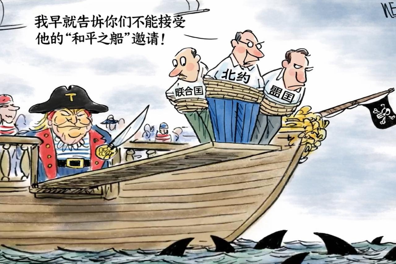 一组美国政治漫画