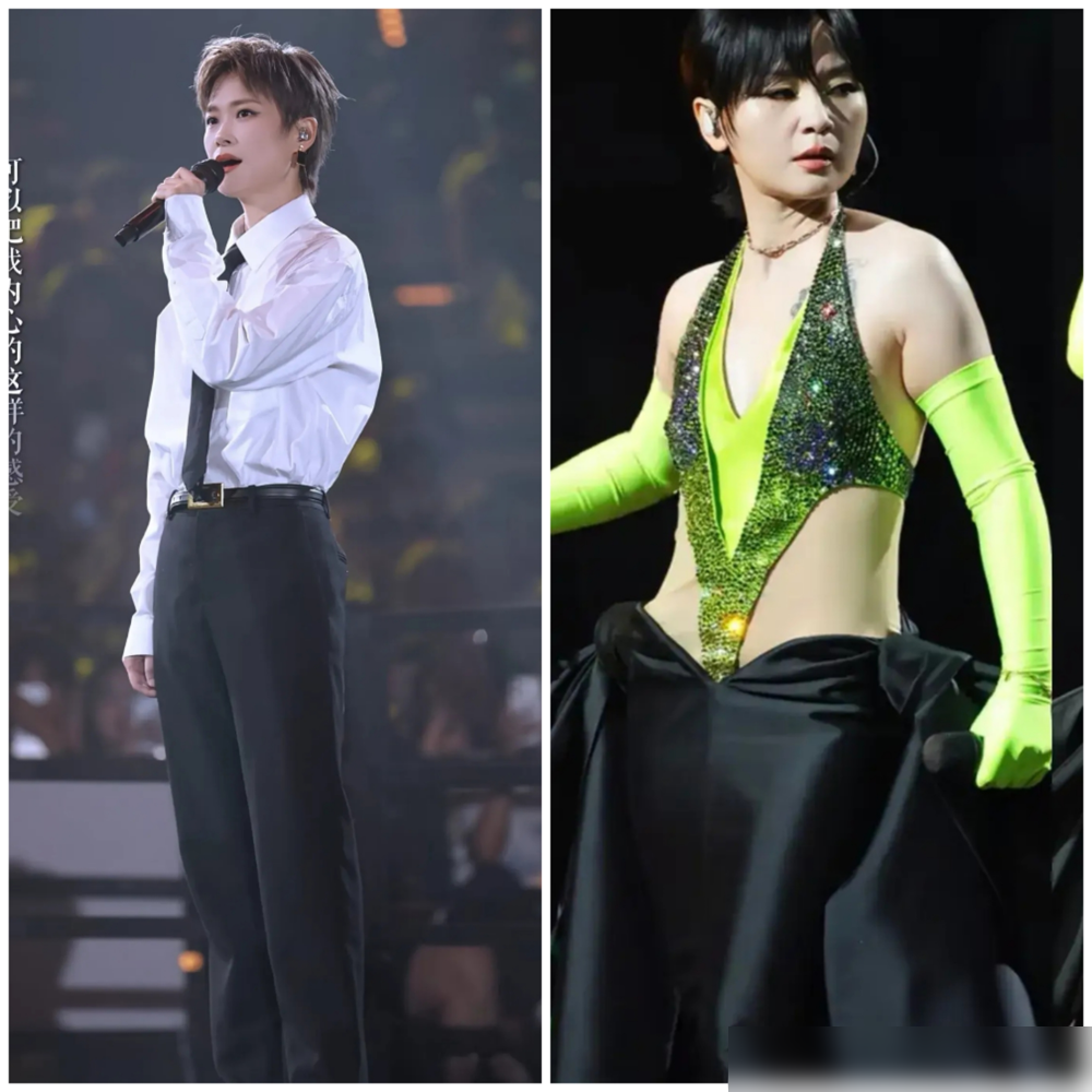 同为05届超女，李宇春和周笔畅的差距，真让人倒吸一口凉气。最近的演唱会上，李宇春一身极简的白衬衫黑西