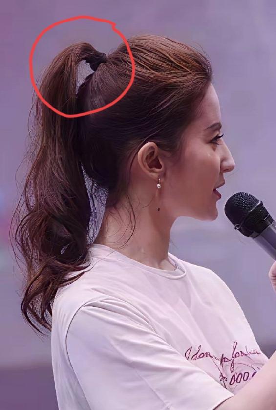 其实刘亦菲发量也不多，扎起来只有这么点，但根本不妨碍她是大美女，真正的美女根本不