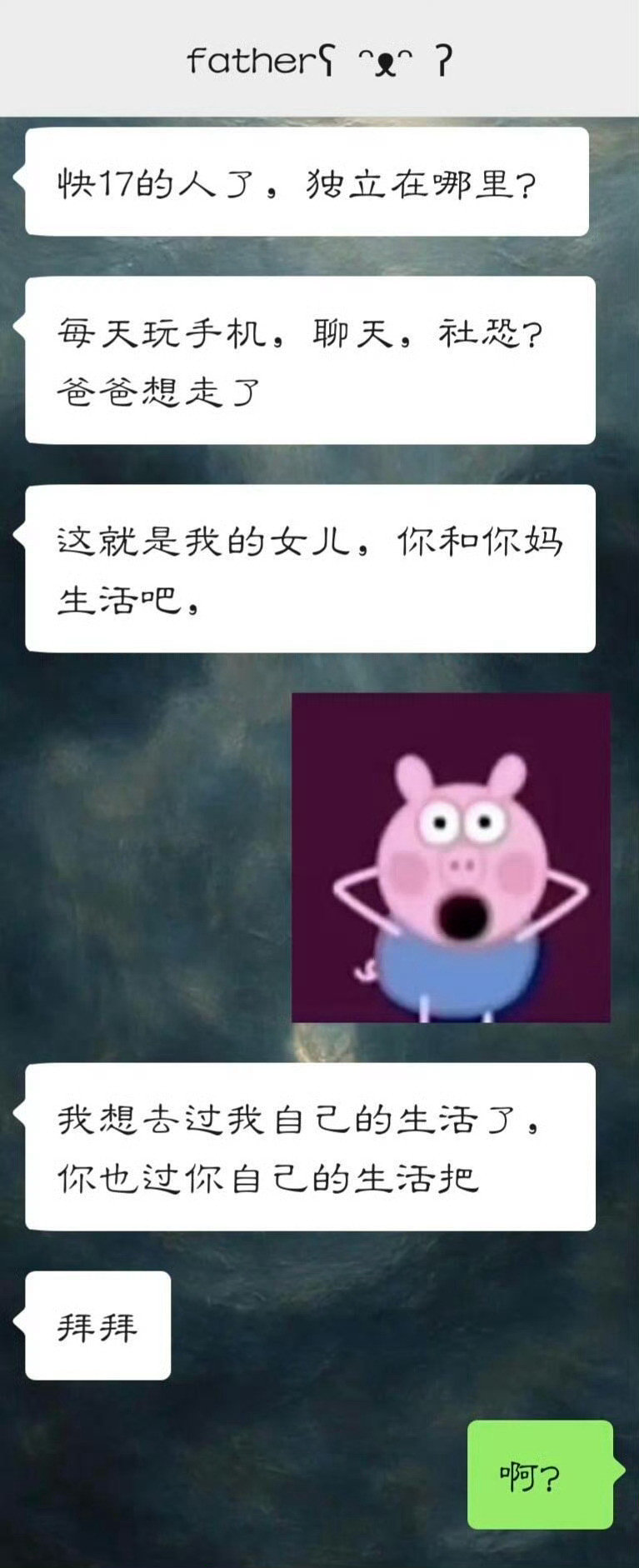 爸爸半夜说这些是什么意思？