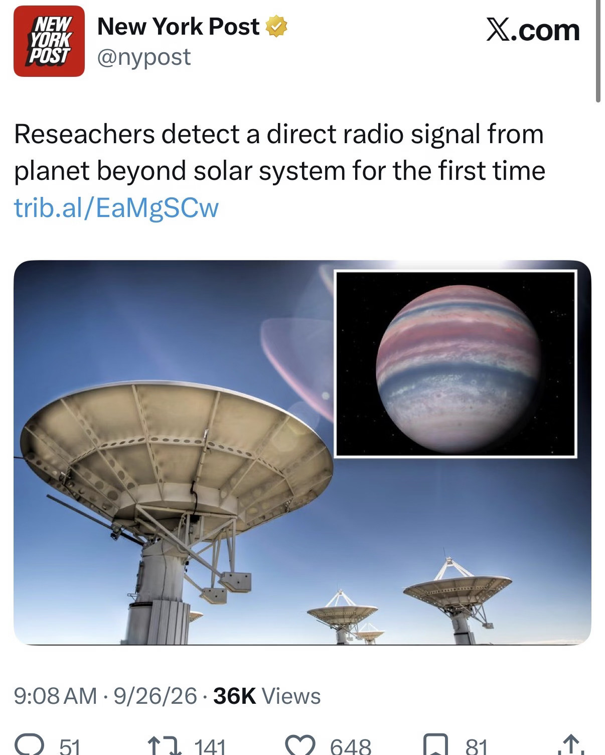 和外星人联系上了！