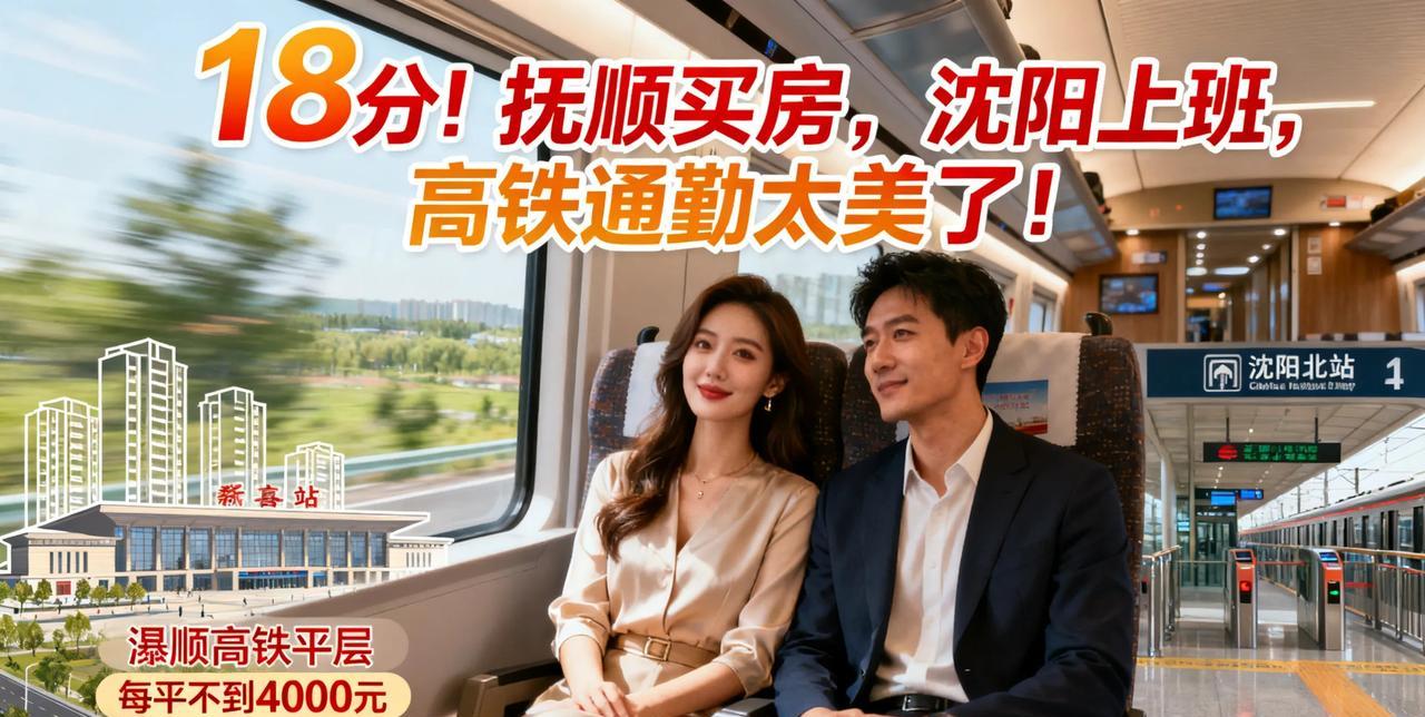 18分！抚顺买房，沈阳上班，高铁通勤美不美？马上，沈白高铁就要通车了，沈阳到抚