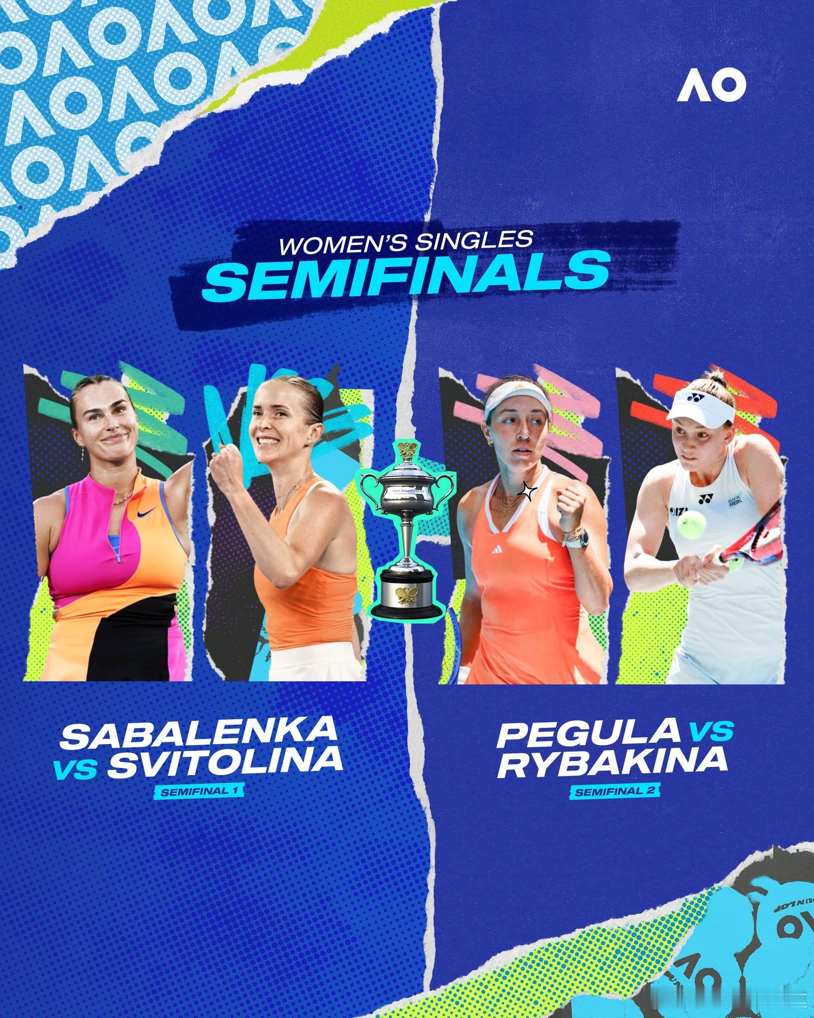 笑死！这什么数据！公开年代以来，首次在一项大满贯赛的四位半决赛选手，其名字和姓氏