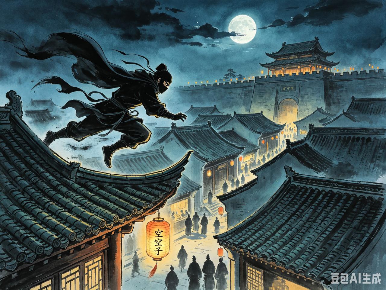 清嘉庆年间，江南有位窃贼，绰号“空空子”，轻功卓绝，飞檐走壁如履平地。世上没
